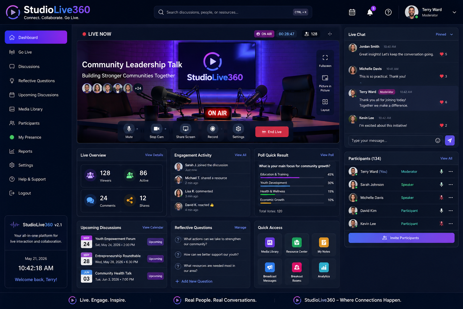 StudioLive360 interface